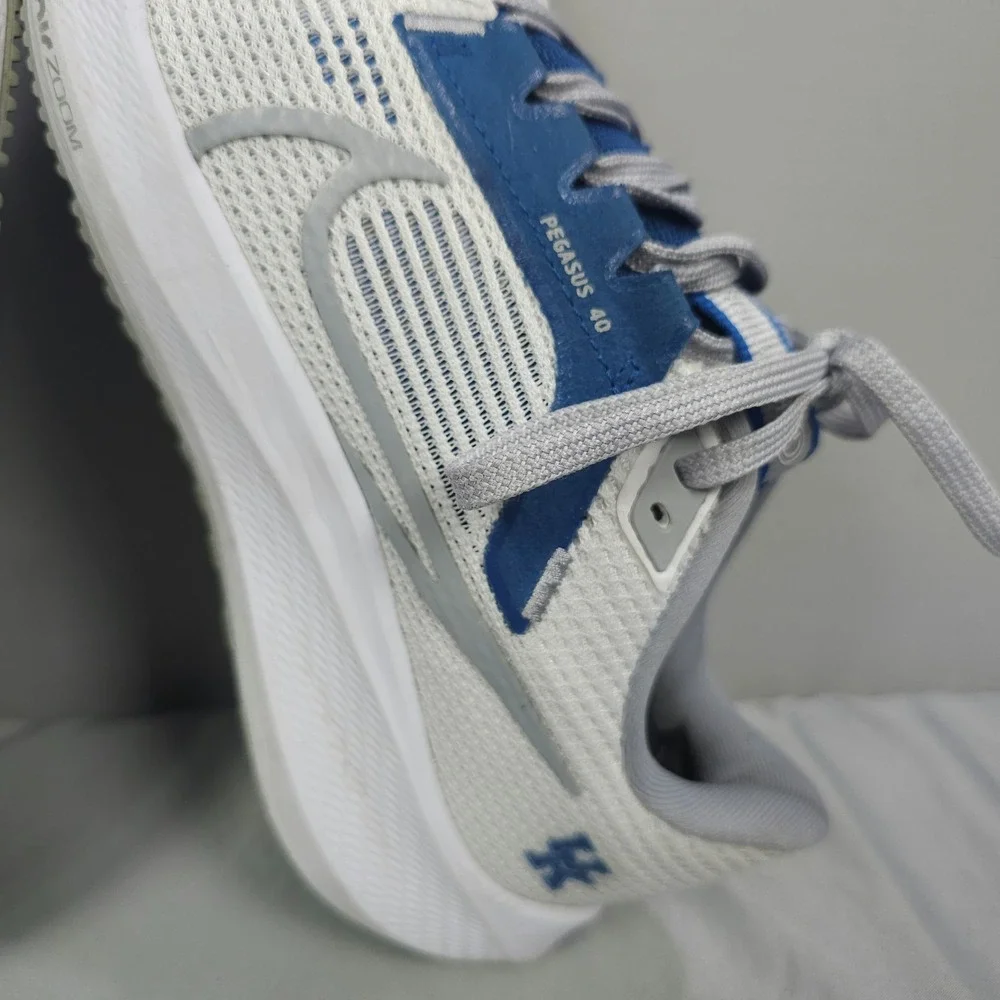 Nike Pegasus 40 Kentucky Wildcats Shoes Men 6.5 White Blue Low Air Zoom